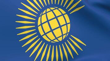 3d render flag of Commonwealth of Nations video