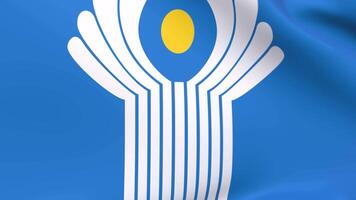 3d render flag of Commonwealth of Independent States video