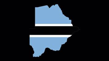 Botswana Flag Revealed On The Shape Of The Map video
