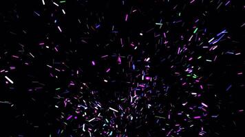 Multicolored Spark On Black Background V2 video