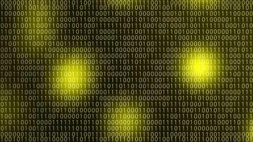 Digital Binary Code Background Yellow video