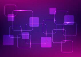 Digital technology in dark background. Abstract square retro laser led concept. Design for , technology, digital, tech, template, led, glow. vector