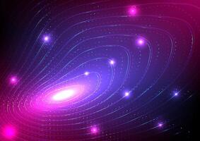 Abstract futuristic on dark background. Galaxy wave concept. Design for futuristic, wave, digital, internet, online, network, communication, connection. vector