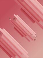 abstract design with overlapping geometric shapes in various shades of pink. The gradient background transitions smoothly from light to dark pink, creating a visually appealing and modern aesthetic. vector