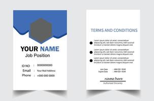 Modern and minimalist id card template Creative id card design for your company employee vector