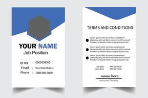 Office Identity Card Template vector