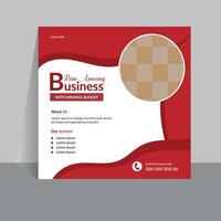 Modern social media post design on colorful layout. vector