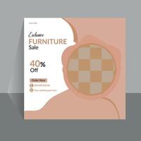 luxury modern social media post design. vector