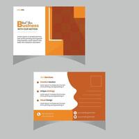 Double sided Modern luxury post card design template. vector