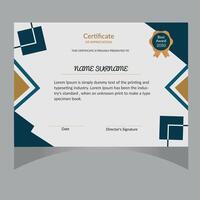 Luxury certificate design template. vector