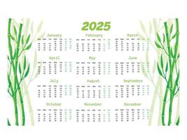 Simple design on One page calendar design 2025 vector