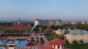 Drone Captures Turkish Stunning Architecture and Landscape Design at Sunset video