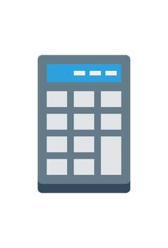 simple calculator icon for design. computational calculation symbol vector