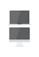 simple laptop and monitor illustration icon for design. office symbol vector