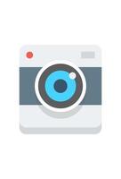 An icon of a camera on a white background vector