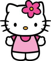 Hello Kitty Logo Character vector