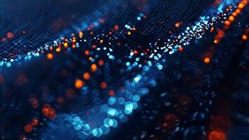 A mesmerizing abstract image featuring dynamic blue and orange lights flowing together, creating a captivating visual experience. video