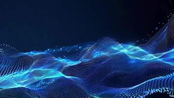 Abstract blue wave patterns with flowing light, creating a sense of depth and movement. Perfect for digital themes and backgrounds. video