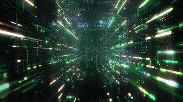 A stunning abstract digital background featuring vibrant green lines and glowing light effects, perfect for futuristic themes. video