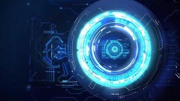 Futuristic digital interface with glowing blue elements, perfect for technology-related projects and innovations in digital design. video