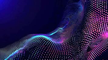 Colorful digital waves with a flowing pattern, creating a mesmerizing visual effect, perfect for tech and abstract themes. video