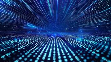 An abstract digital background featuring glowing blue lines and dots, creating a sense of depth and movement. video