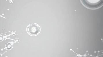 Abstract digital background featuring interconnected lines and circles, symbolizing technology and innovation. video