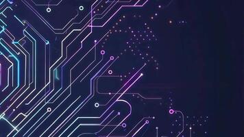 futurista digital o circuito padronizar com vibrante néon cores, ideal para tecnologia e inovação temas dentro Projeto e marketing projetos. video