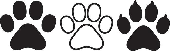 Detailed Animal Paw Print Vectors for Authentic Nature and Wildlife Designs