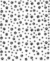 Minimalist Black Cat Paw Print Wallpaper Pattern for Modern Designs vector
