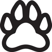 Minimalist dog paw print flat icon perfect for animal apps and pet sites vector