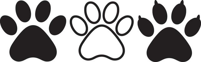 Beautiful Animal Paw Print Vectors Ideal for Creative and Digital Applications