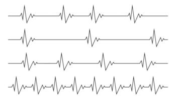 Heart beat cardio rhythm line. ECG EKG electrocardiogram medicine test. Heartbeat pulse. Diagram, monitor curve graph vector