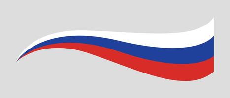 the waving Russian flag on a gray background vector