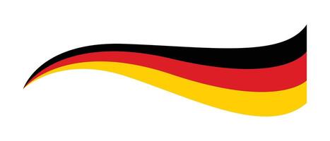 Germans flag tricolor curvy design, Germans wavy flag vector
