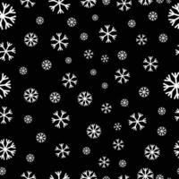 black and white seamless snowflake pattern. Seamless pattern with white snowflake. Perfect for winter season wallpaper, wrapping paper vector