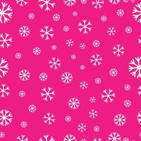 Pink seamless snowflake pattern. Seamless pattern with white snowflake. Perfect for winter season wallpaper, wrapping paper vector