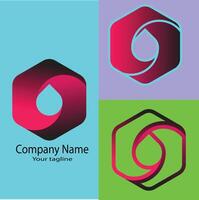 Oil drop logo template Abstract Symbol design. vector