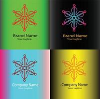 Snowflake, Hexanova Design, Crystal Axis, Polar Petal, Glacier Bloom etc. Symbolic Logo for Company or Organization vector