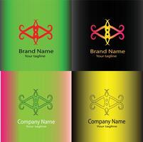 Symbol Art - Elegance Unity Shaped Monogram or Abstract Logo. vector