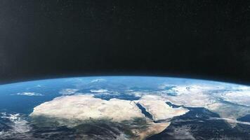 Animation of Spain and north of Africa from satellite in the outer space video