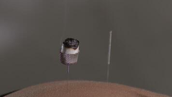 Acupuncture needle with moxa smoky video