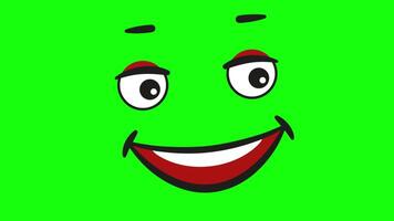 Happy Eyes Looking Left And Right On Greenscreen Background 2D Cartoon Animation video
