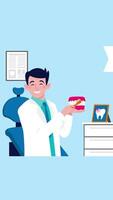 Dentist Talks About Protecting Your Teeth On Vertical 2D Cartoon Animation video