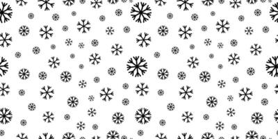 black seamless snowflake pattern. Seamless pattern with white snowflake vector