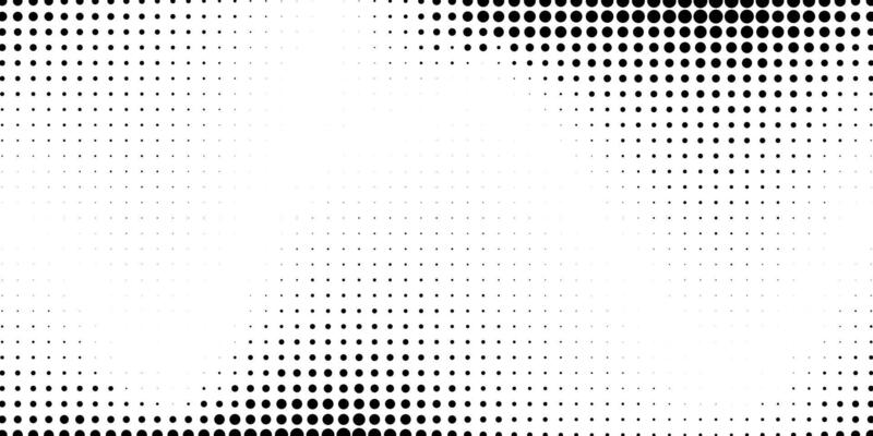 Wavy Halftone Dotted Background. Black and white comic half tone pop art background