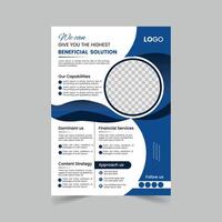 Corporate Creative and minimal Eye Catching Business Flyer design template. vector