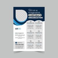 Corporate Clean and Minimal Business Flyer Design Presentation Template. vector