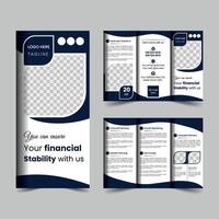 Business Creative and Modern Tri-fold Brochure design Presentation template vector