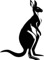 Majestic Silhouette of a Powerful Kangaroo. vector